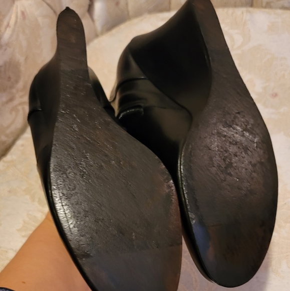 Lanvin leather wedged booties - Picture 3 of 9